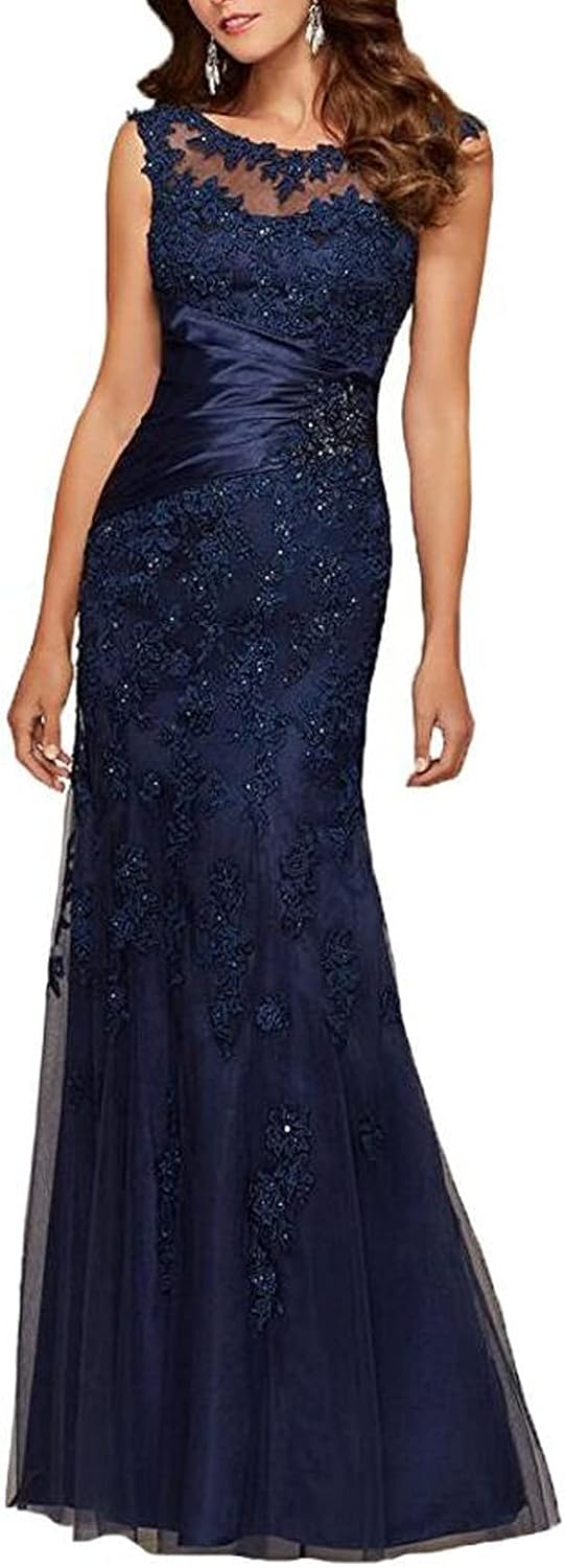 Women's Cap Sleeve Formal Prom Dress Long Mother of The Bride Dress
