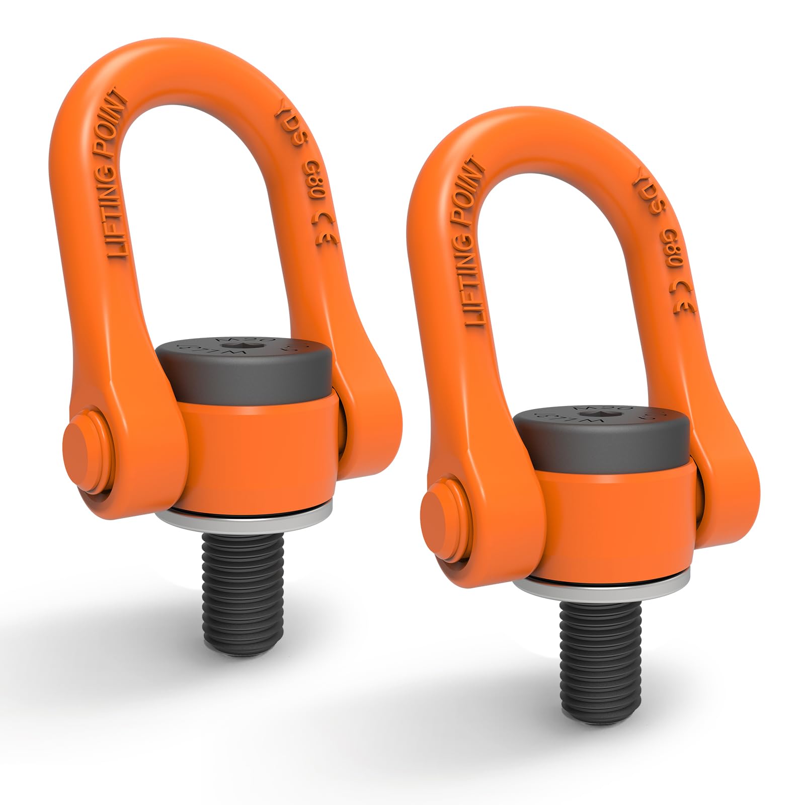 AVCMOTO 2 Pcs Swivel Eye Bolt, Metric Thread Universal Heavy Duty Swivel Hoist Rings M12 x 18 Max Load 2200 Lbs 360°Rotation Made of Alloy Steel,