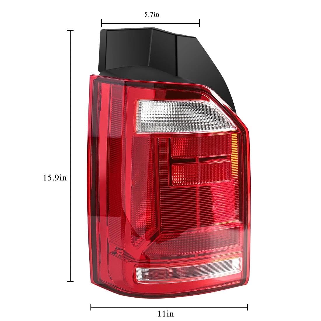 VOLKSWAGEN TRANSPORTER T5 - Fanale Posteriore 2 Porte Bianco - Rosso - Foto 8