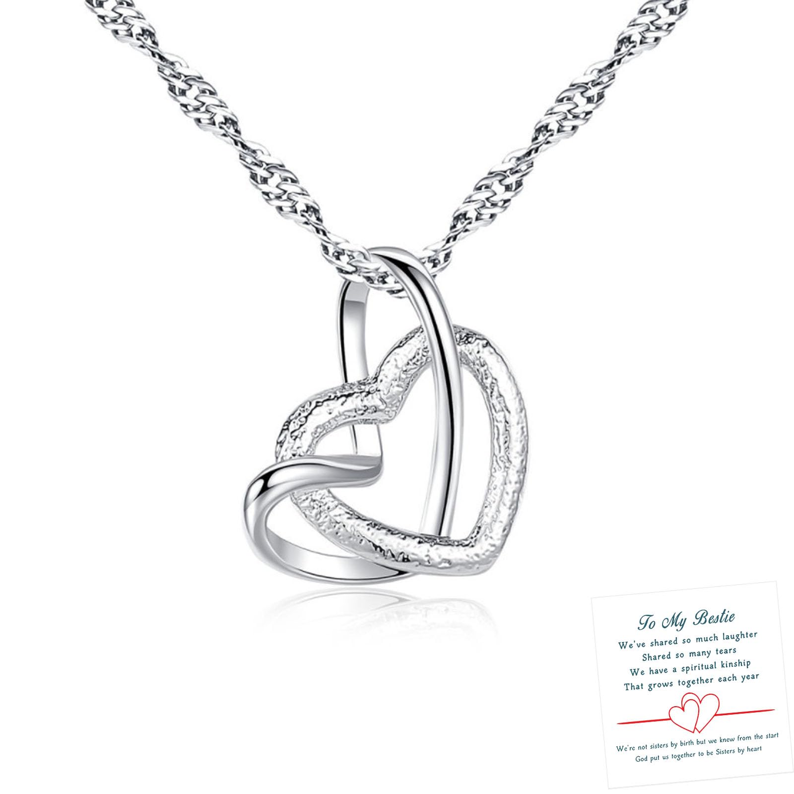 Angyape Wave of Friendship Necklace, Meaningful Gift for Bestie, Sisters, Women Friends Elegant Wave Design Necklace Jewelry Gifts