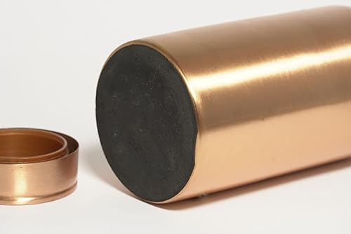 Vista 17 de Botella de agua de cobre puro, con beneficios para la salud ayurvédica, tapa a prueba de fugas, botella de cobre con acabado liso para deportes