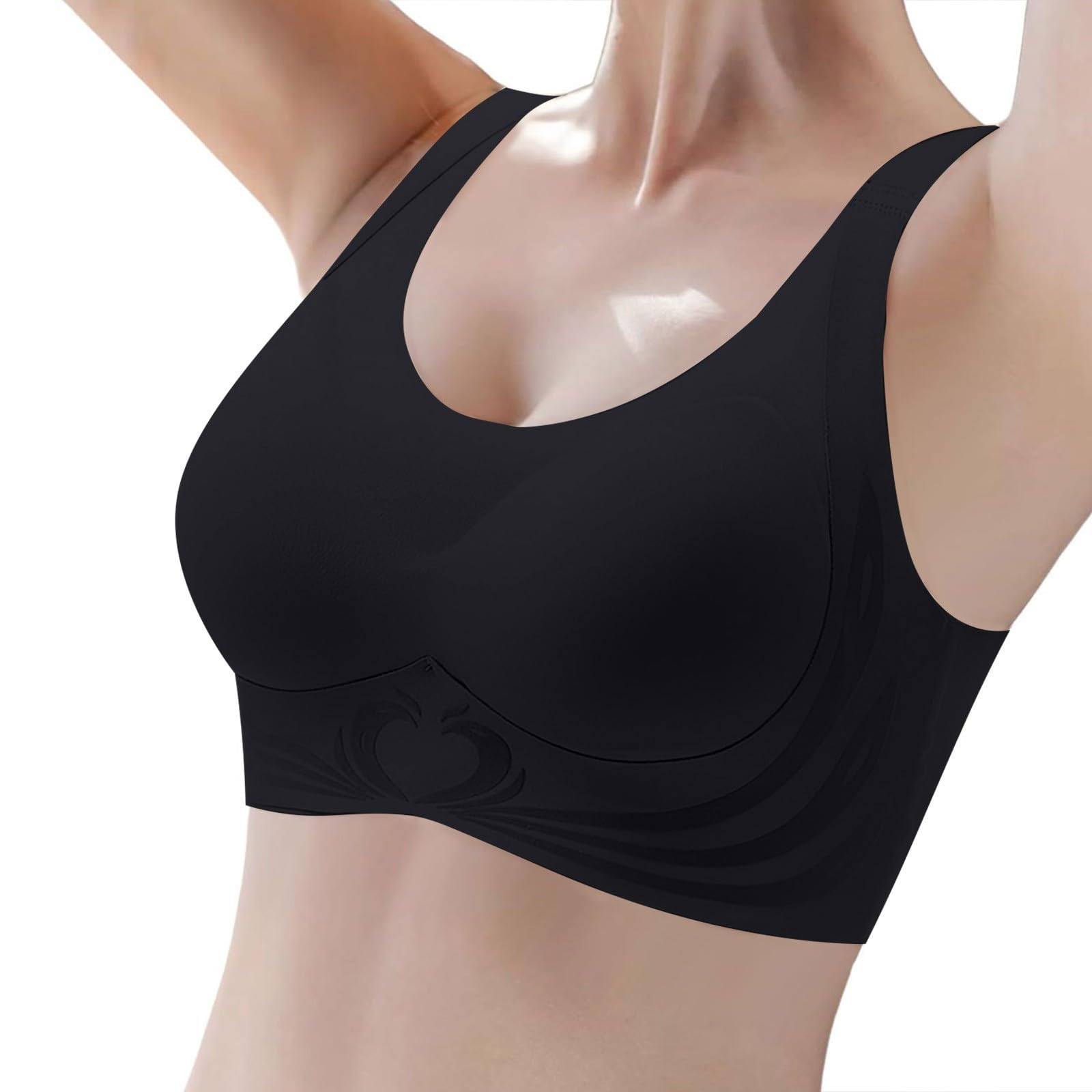 Womens Seamless Wireless Bra Push up Full Coverage Soft Bralette No Underwire Anti Sagging Comfortable Everyday Bras