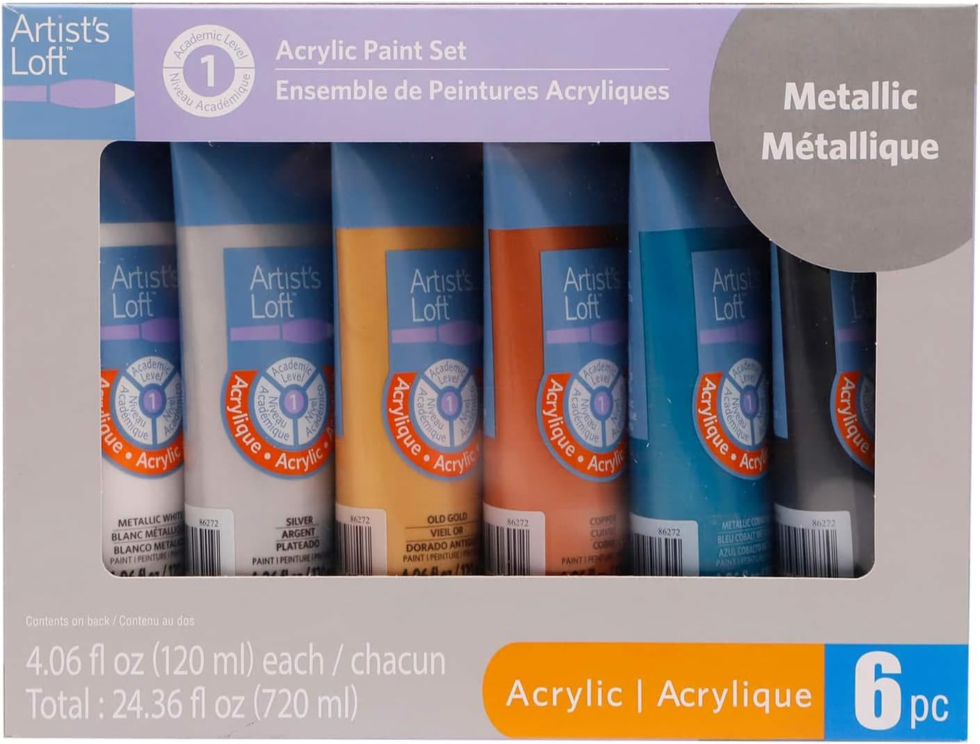Artist's Loft Metallic 6 Color Acrylic Paint Set