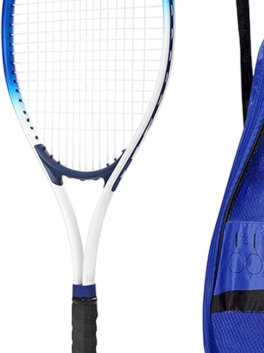 Miniatura 5 de Raqueta de tenis para entrenamiento interior y exterior, mango resistente a los golpes con bolsa para parque, jardín, adultos, estudiantes, ejercicio