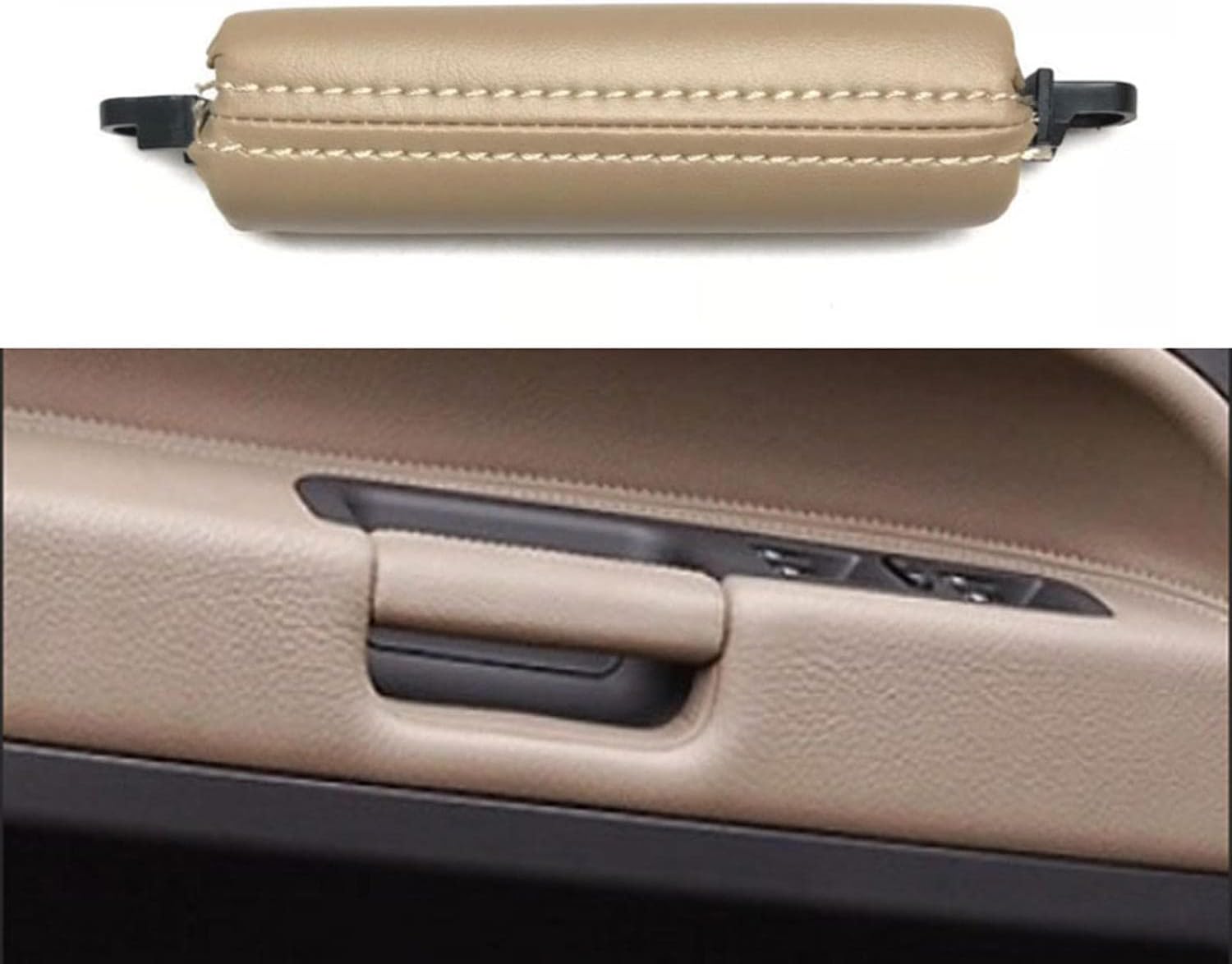 Car Interior Door Left Right Driver Leather Pull Handle,for VW Touareg 2003 2004 2005 2006 2007 2008 2009 2010