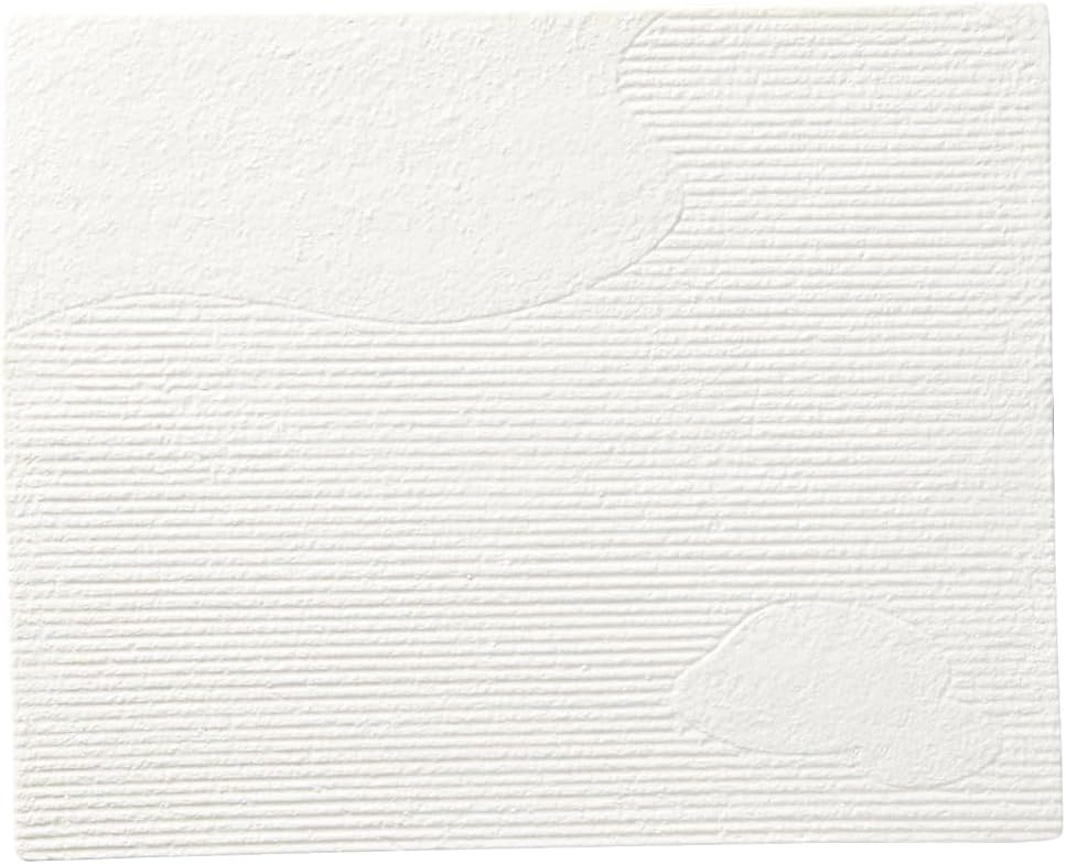 Hanaden Koyo 53702001 Koyo Pottery, Snow and Mountain Water, 12.6 inches (32 cm), Flat Rectangular Plate, Japanese Tableware, Mino Ware, Dishwasher Safe, Made in Japan