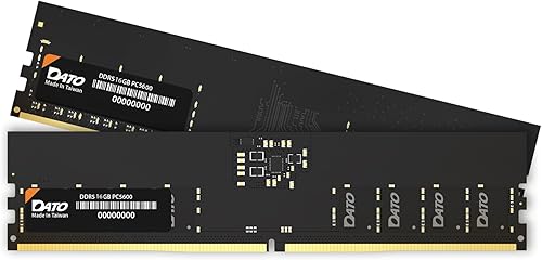 DATO DDR5 UDIMM 32GB Kit 16GBx2 Desktop RAM 5600MHz PC5-44800 CL46 1.1V 288-Pin Non-ECC Unbuffered dimm, módulo de memoria de escritorio
