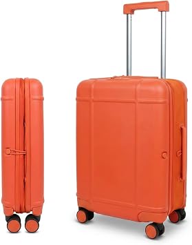 Premium Slim Luggage, Collapsible & Expandable Matte Hard Shell Suitcase with Wheels & TSA Lock, 20-inch Airline Approved, Lightweight & Durable Rolling Carry-on, with Luggage Cover