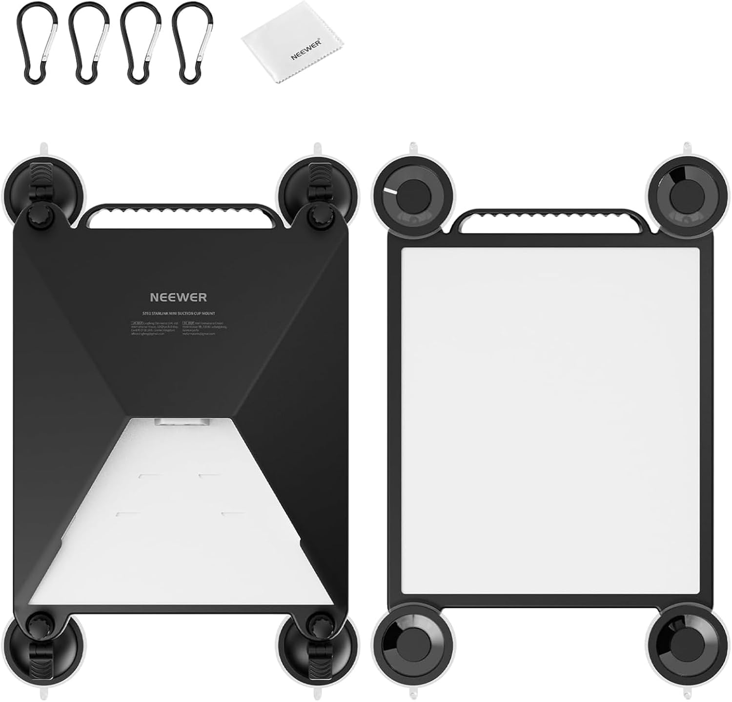 NEEWER Suction Cup Mount for Car Compatible with Starlink Mini, 2 in 1 Satellite Mounting Kit & Protective Silicone Case with Cleaning Cloth for Car Window Sunroof RVs Boat & Road Trip, ST91