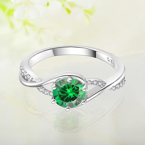 Miniatura 3 de CARICY Infinity Promise - Anillo de plata de ley 925 con circonita cúbica para mujer, anillos de compromiso, boda