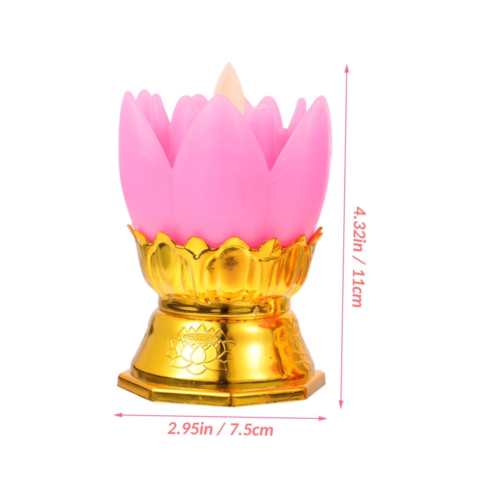 BIUDECO 2Pcs Electronic Lotus Shaped Lamp Decorative Lotus Light Ornament for Home Temple Unique Style Non Flicker Warm Glow for Meditation and Relaxation