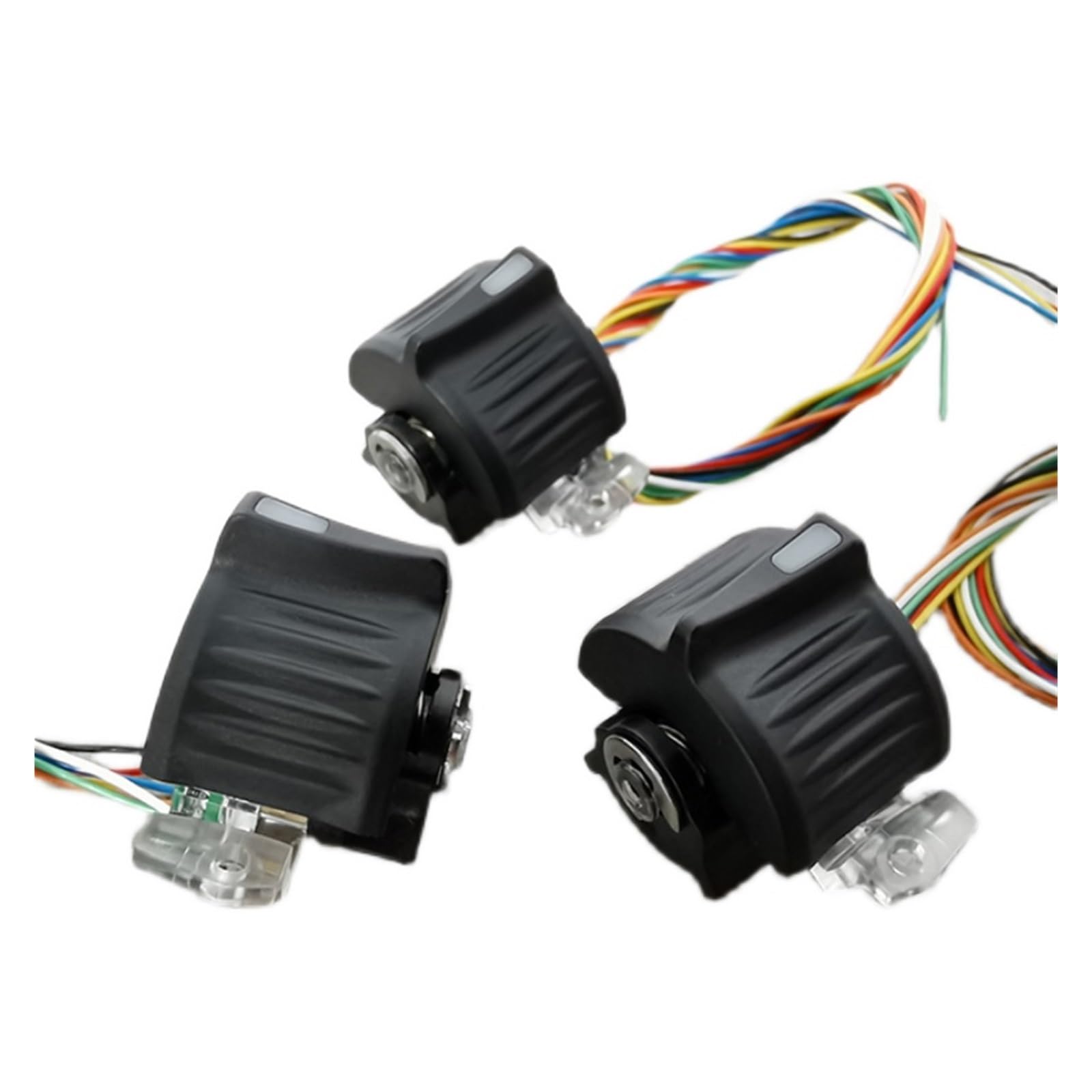 SMC102B Daumenrad mit Zwei Ausgängen, einachsiger Kleiner Hall-Joystick Fingerspitzenbedienung(White Light,HIGH Cap_Black 5V)