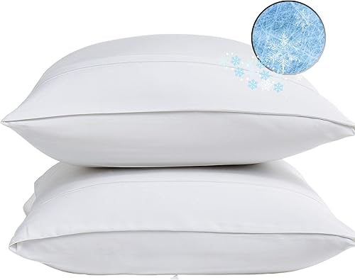 Juego de 2 fundas de almohada Coldest Pillow Cases  Paquete de 2 fundas de almohada con cierre de sobre, funda de almohada transpirable  100%