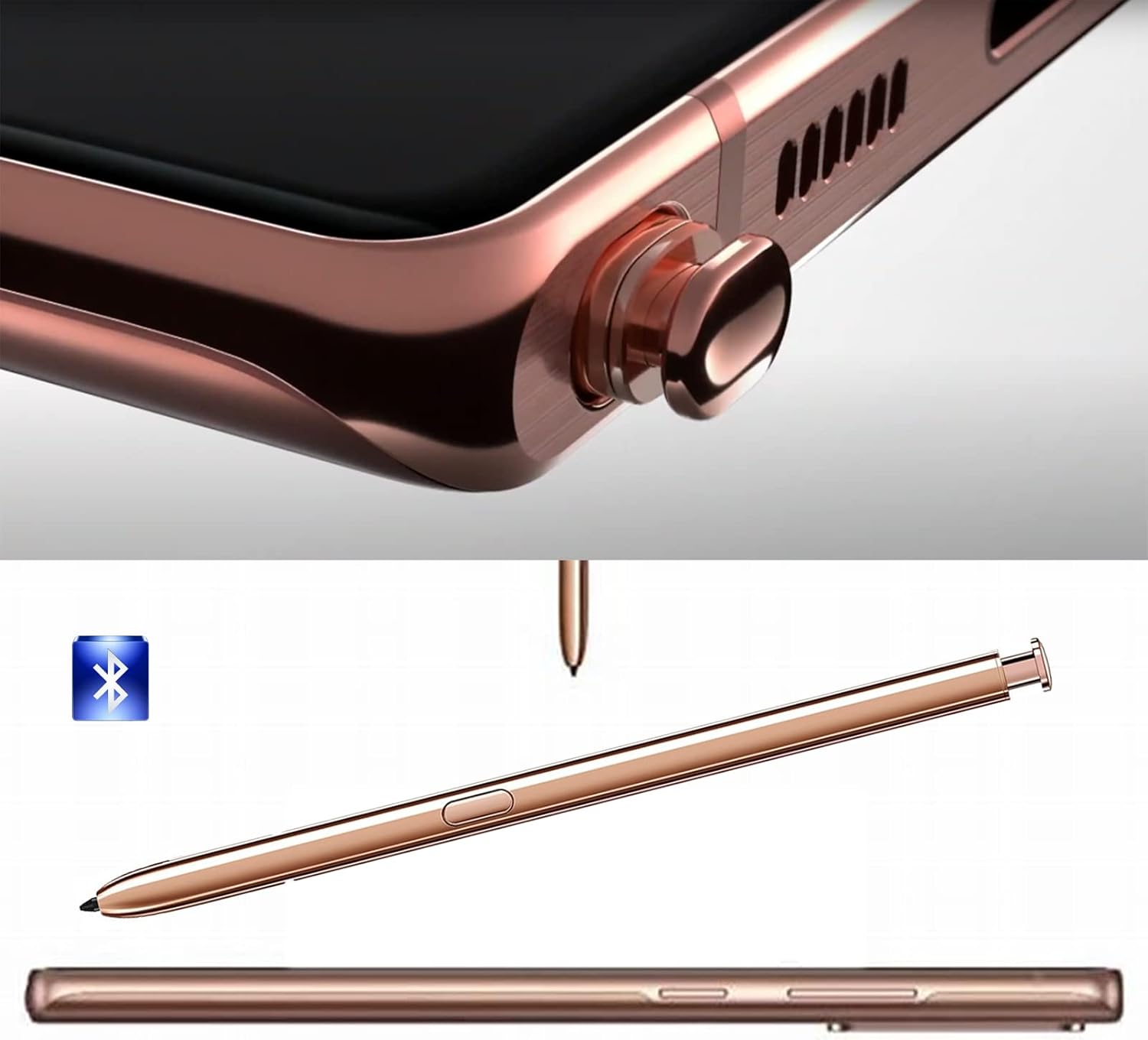 Note 20 Ultra S Pen WithBluetooth Replacement for Samsung Galaxy Note 20 Ultra Stylus Pen,PN980BAEGUS,Note Plus/Note 20/Note 20 5G S Pen(Gold)