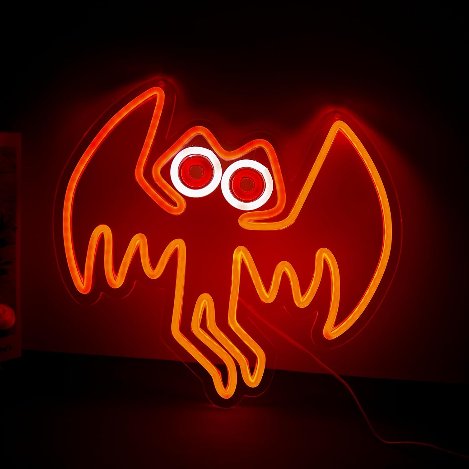 Mothman Neon Signs for Wall Decor，Led Neon Light for Bedroom Office Party，Christmas Gifts for Children