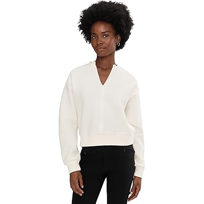 Sanctuary Split Neck Ribbed Top chalk
