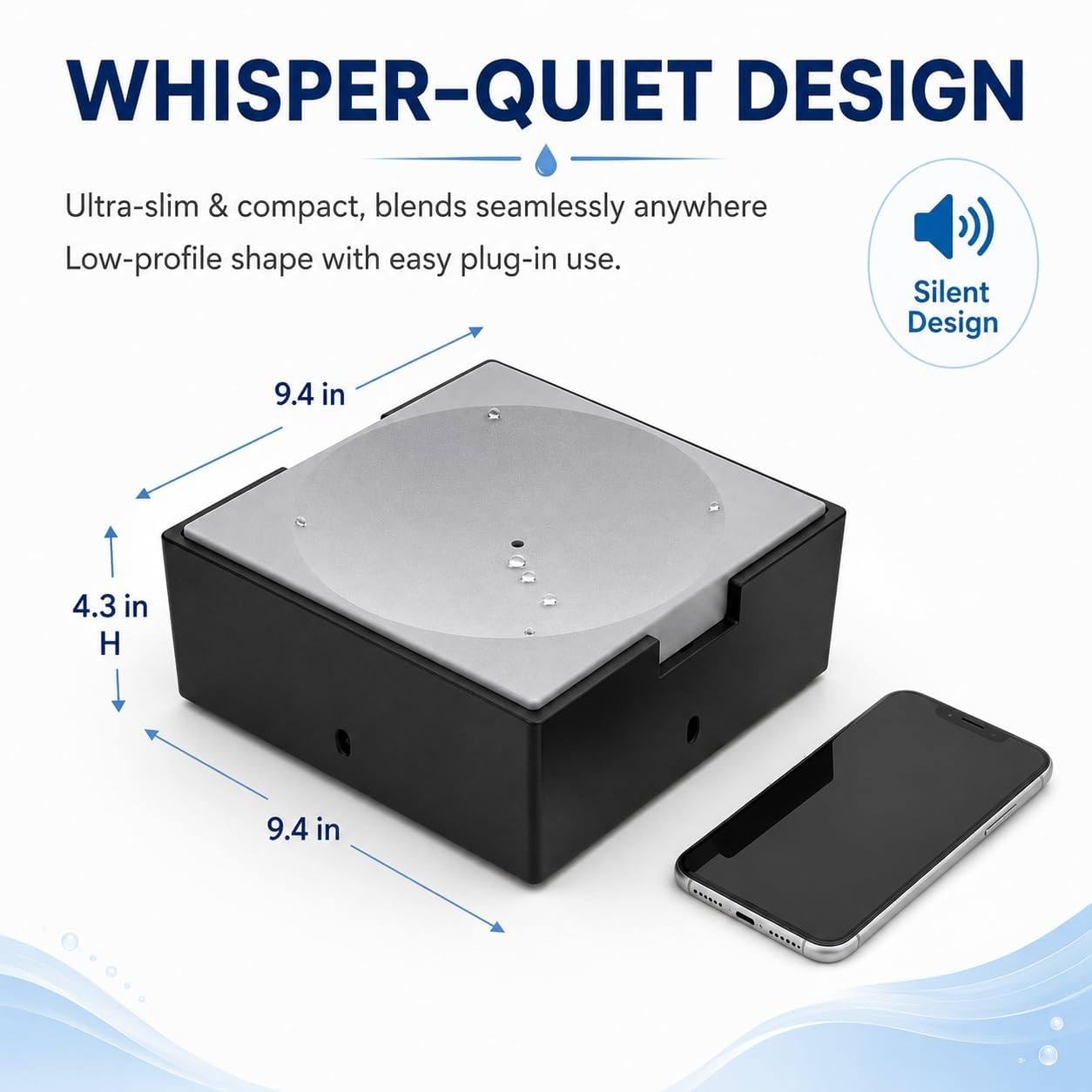 Giocattolo Elettrico per Gatti, Fontanella a Goccia Rechargeable | Con pompa ultra silenziosa, erogatore d'acqua per animali facile da pulire, per gatti d'interno, gattini