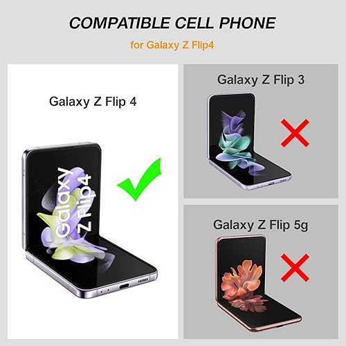 Miniatura 2 de Vizvera Funda para Samsung Galaxy Z Flip 4 con protección de bisagra, cubierta completa Flip z 4, todo incluido, protección de tecla de volumen,