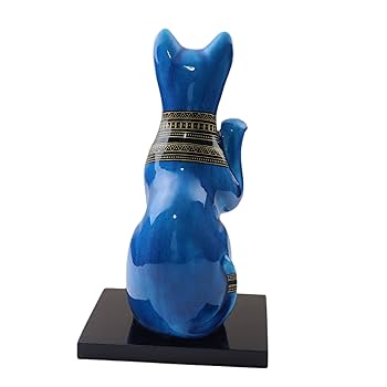 Amazon.co.jp: 美濃焼 青釉 オーナメント バステト Bastet 古代