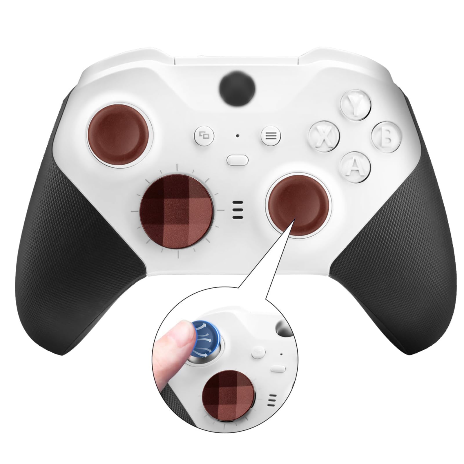 13 in 1 Component Pack Kit for Xbox Elite Series 2 Controller Metal Thumbsticks Replacement for Elite Series 2 Accessories Compatible with Xbox Elite Wireless Controller Series 2 Core (Dark red)