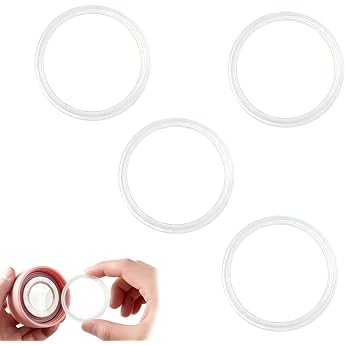 Pack of 4 Silicone Sealing Rings for Insulated Bottles Diameter 6 cm - BPA-Free Leak-proof & Flexible - Replacement Sealing Rings Set for Thermal Cups and Bottle Accessories