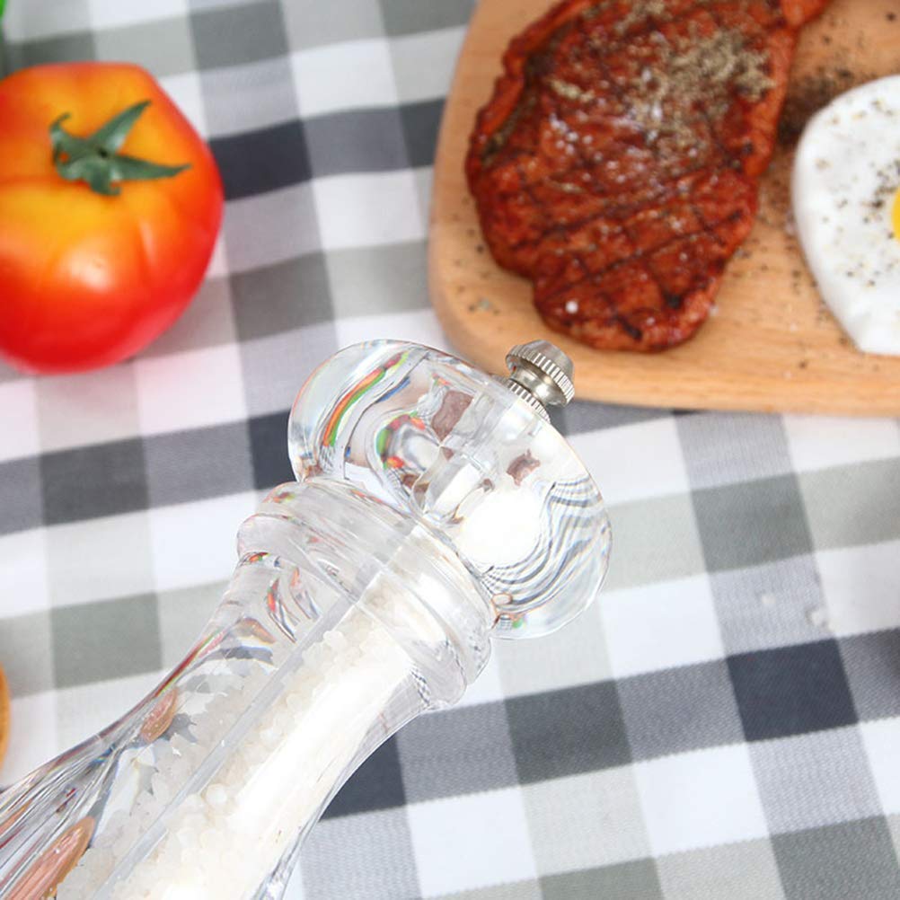 Zestaw młynków do soli i pieprzu, kuchenne młynki do przypraw, ceramiczne przybory do młynków idealnie nadają się do soli himalajskiej i pieprzowej, regulowane młynki do drobnych i grubych przypraw