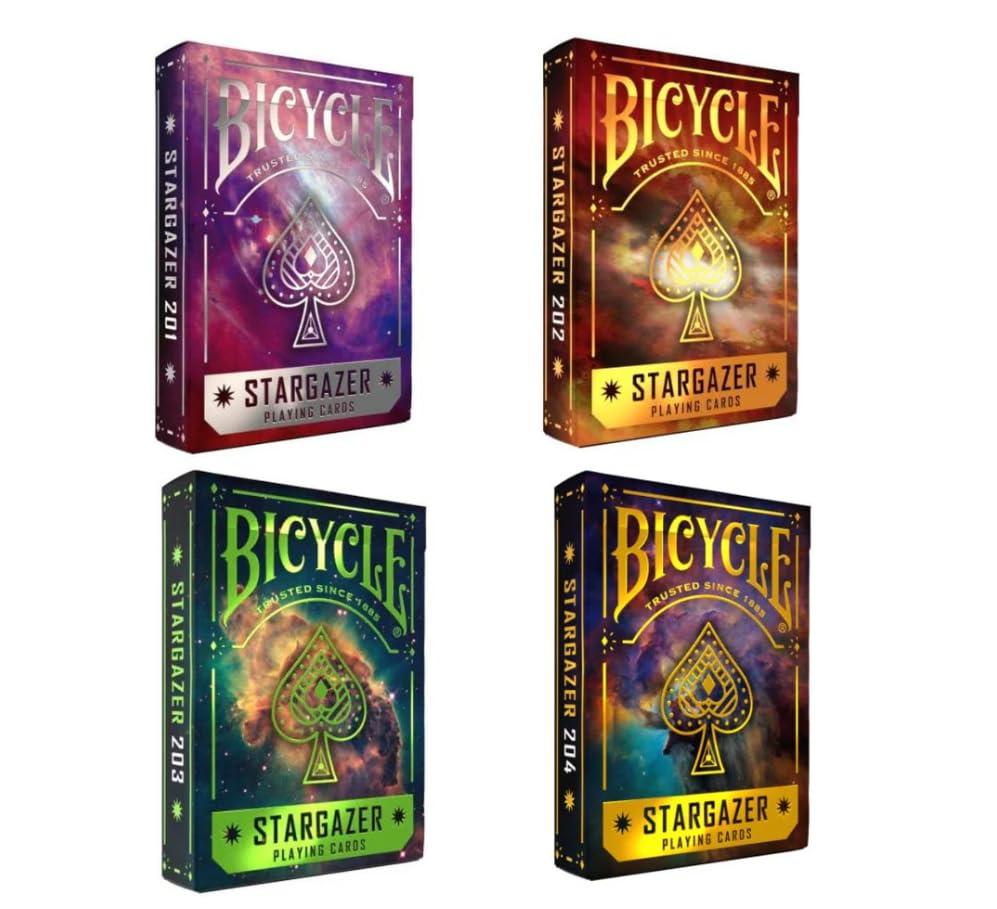 Bicycle Stargazer Collection Playing Cards – 4 Decks Premium Cosmic‑Themed Poker‑Size Deck of Cards with Air‑Cushion Finish, Collectible Space Galaxy Design for Cardistry, Magic, and Game Night — image 1