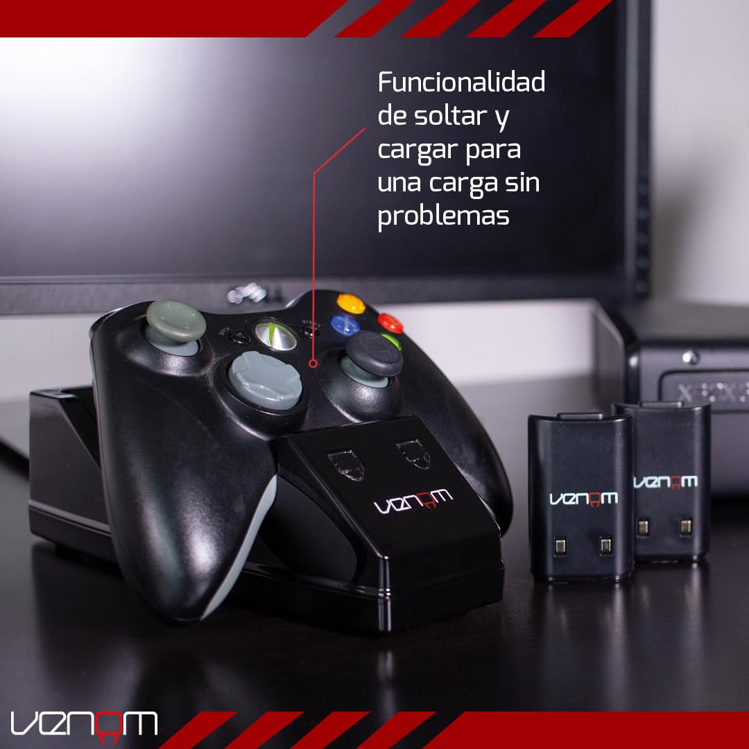 Venom Twin Charging Cradle: Black (Xbox 360) [Importación inglesa]