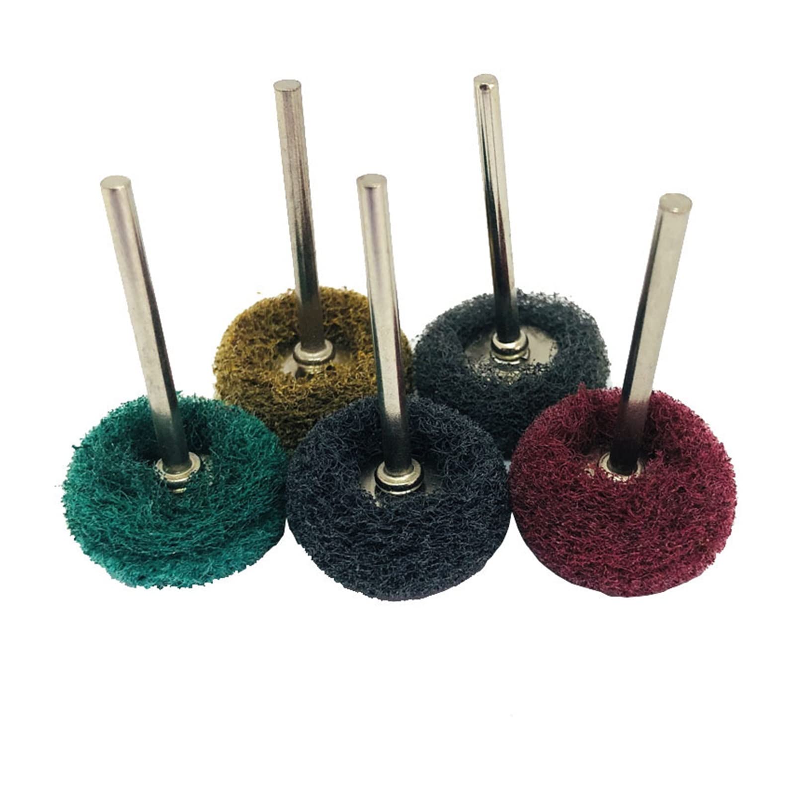 Lot De 10 Brosses Abrasives En Fibre De Nylon – Pour Mini Perceuse/outil Rotatif – Tige 3 Mm Et 2,35 Mm | Polissage, Décapage, Finition