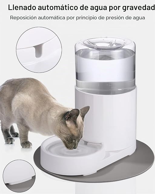 Foto 3 de 7 de JOFLVA 2.5L Dispensador Automático De Agua para Mascotas - Bebedero Gatos y Perros Pequeños Y Medianos