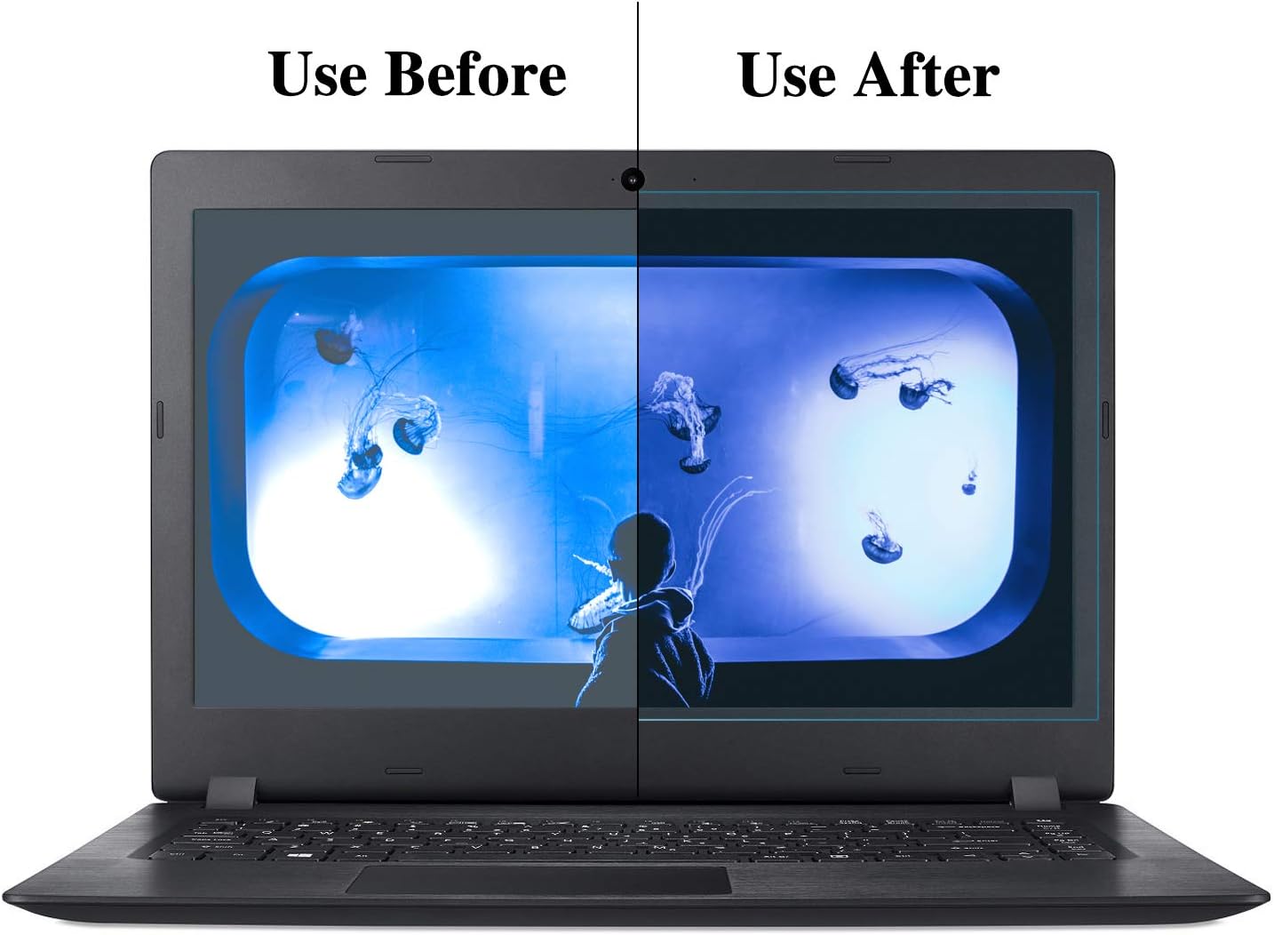 LILIONGTH (2-Pack) 14 Inch Anti Blue Light Laptop Screen Protector,Anti Glare Filter Eye Protection Blue Light Blocking Screen Protector 14" Display 16:9