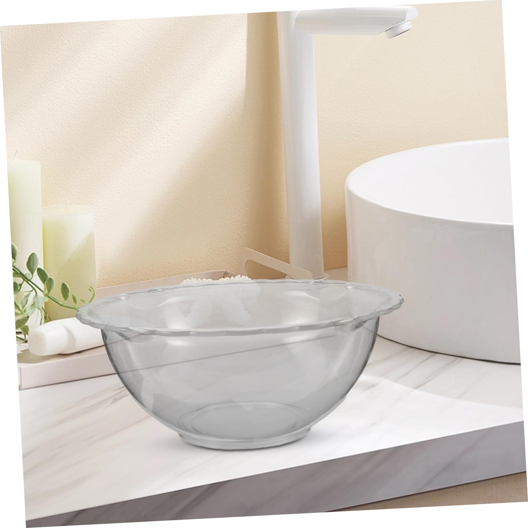 Gesichtswaschbecken Transparent, Acryl, 3 Stück für Hautpflege | Koreanisches Design, Leicht und Tragbar, für Mobile Sowie Heimische Routinen, Einfach zu Reinigen