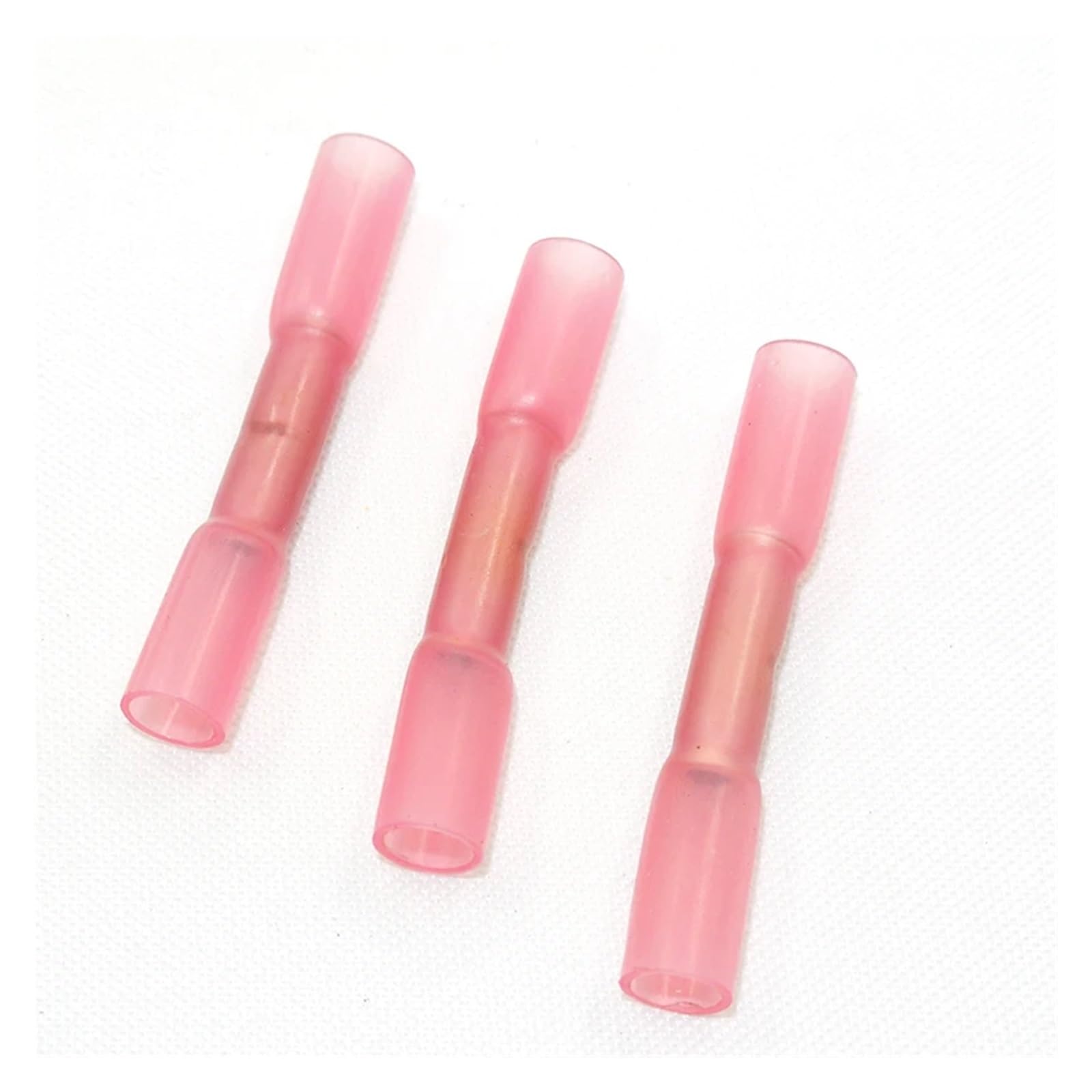 100PCS 22-16 AWG Electrical Wire Terminal Heat Shrink Butt Crimp Terminals Red Insulated Seal Wire Connectors