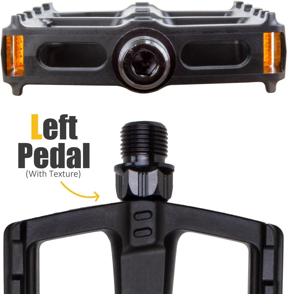 BV Bike Pedal - Universal Fit Bicycle Pedals 9/16" Compatible, Non-Slip & Durable Lightweight, Fits Most Adult Bikes & MTB Bicycles