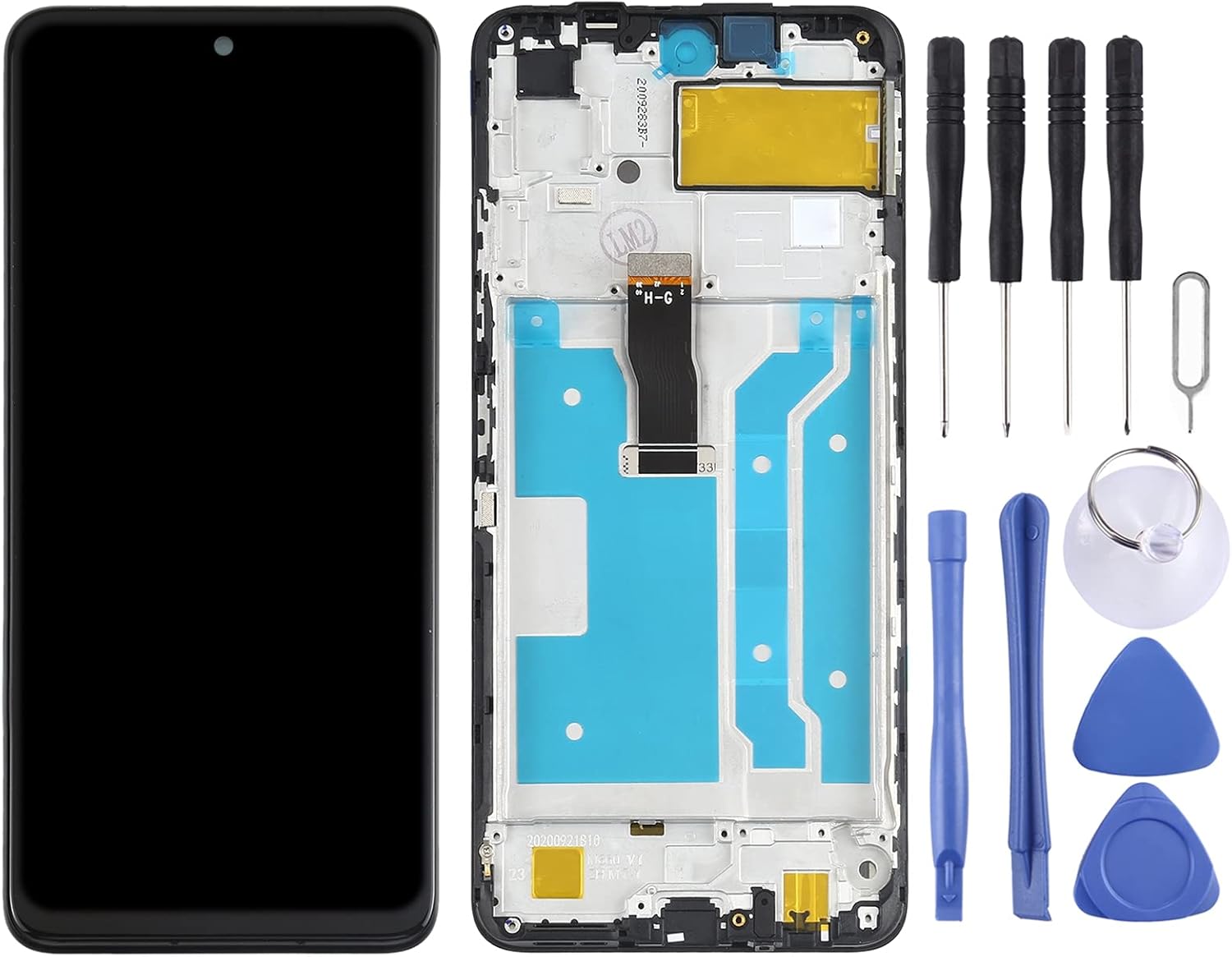 CHENYAN OEM LCD Screen for Huawei P Smart 2021 Digitizer Full Assembly with Frame