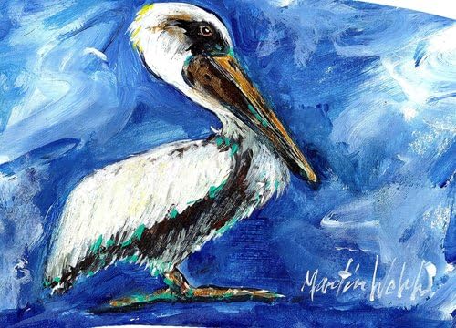 Miniatura 2 de Caroline's Treasures MW1178PINT Pelican - Vaso de 16 onzas para cerveza, margaritas, refrescos y más, cristalería de calidad de restaurante