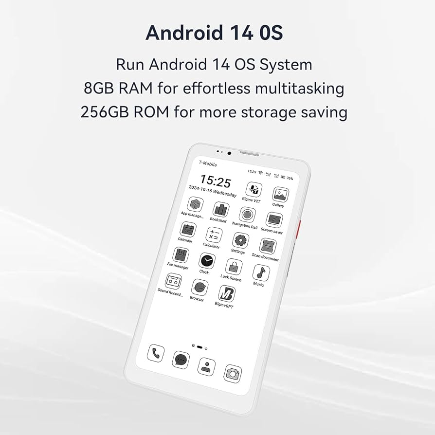 Amazon.com: Bigme ePaper Smartphone 6.1 inch Hibreak Pro, 8+256GB