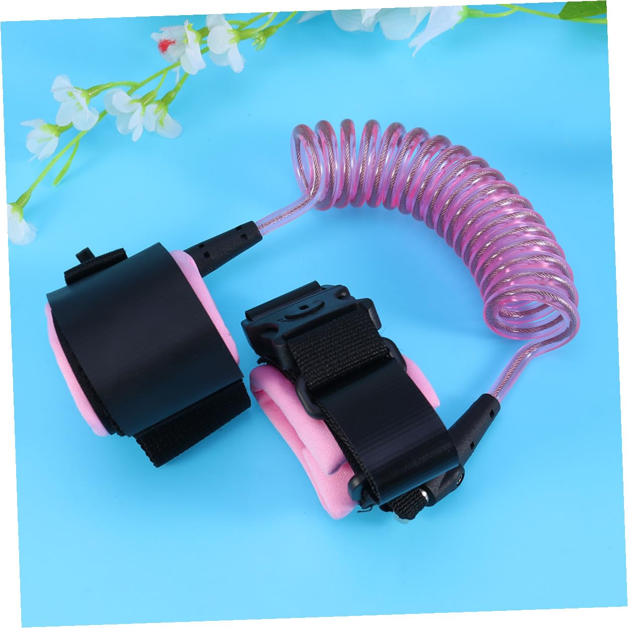 2PCS Anti-Lost Wristband with Lock and Rotating Head Pink Safety Traction Strap for Boys and Secure Hand Leash for Crowded Places and Outdoor Activities