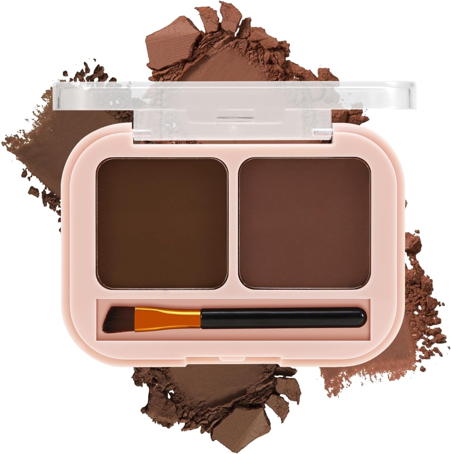 Waterproof Eyebrow Powder,2 Shades Eye Brow Palette with Brush,Long Wear Eyebrow Makeup,Eyebrow Filler