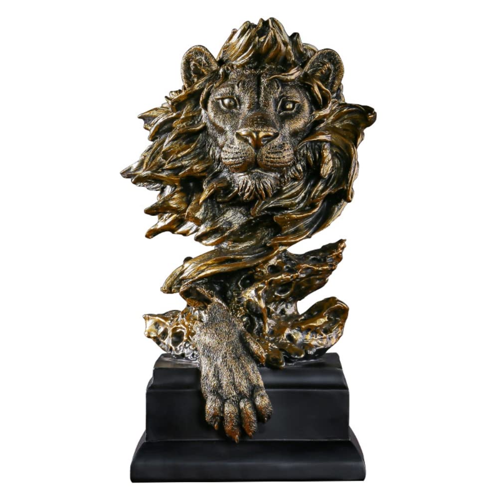 Leeuw beeld Lion King - Levensgrote dierenbeelden voor tuin of bedrijf Leeuw beeld Lion King - Levensgrote dierenbeelden voor tuin of bedrijf