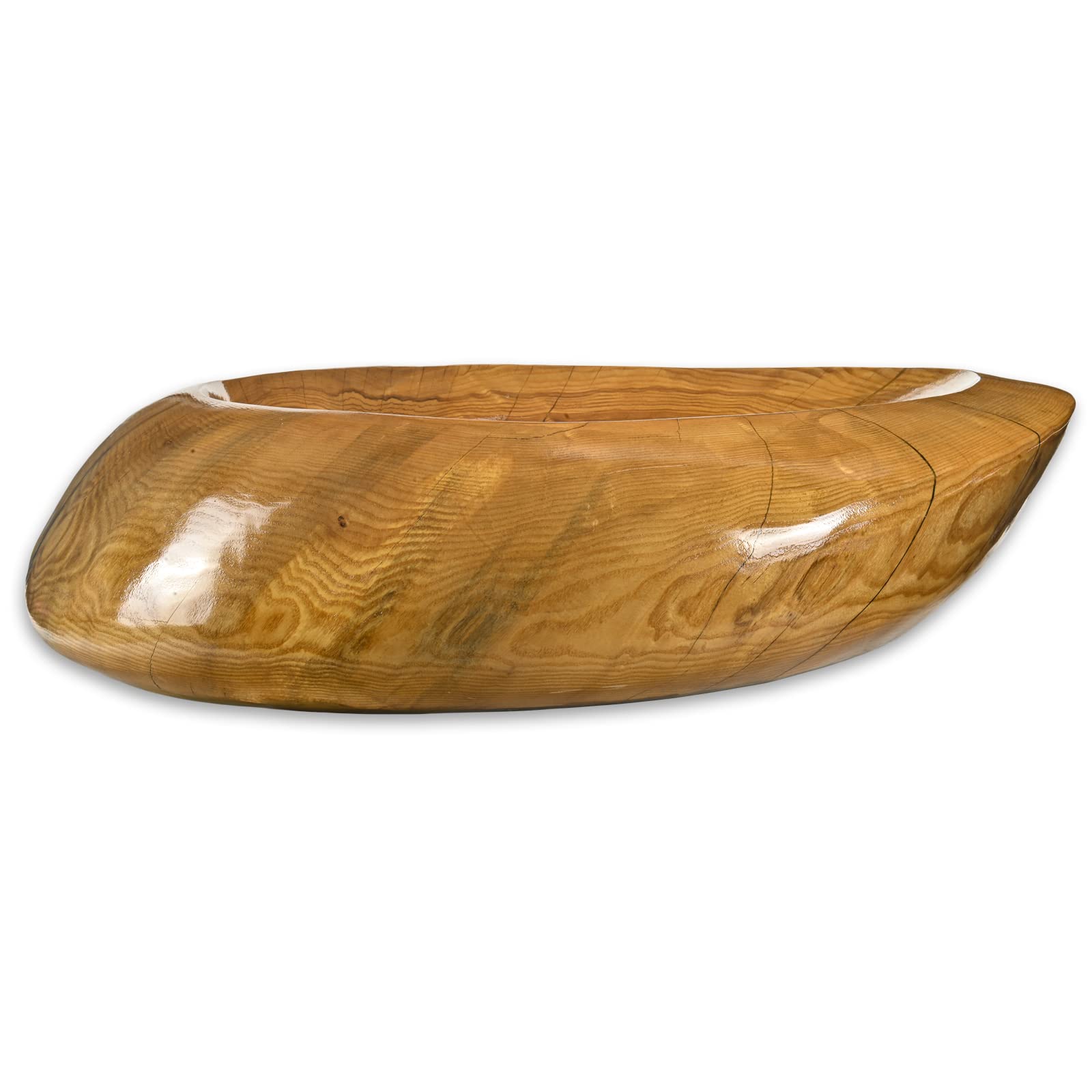 Verda Lavabo de madera natural + válvula de desagüe Click-Clack U110