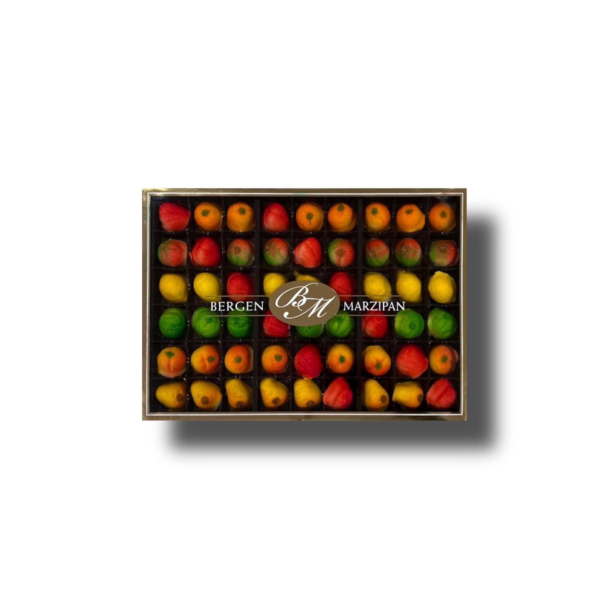 Amazon.com : Bergen Marzipan 54 Piece Assorted Fruit Box Tray