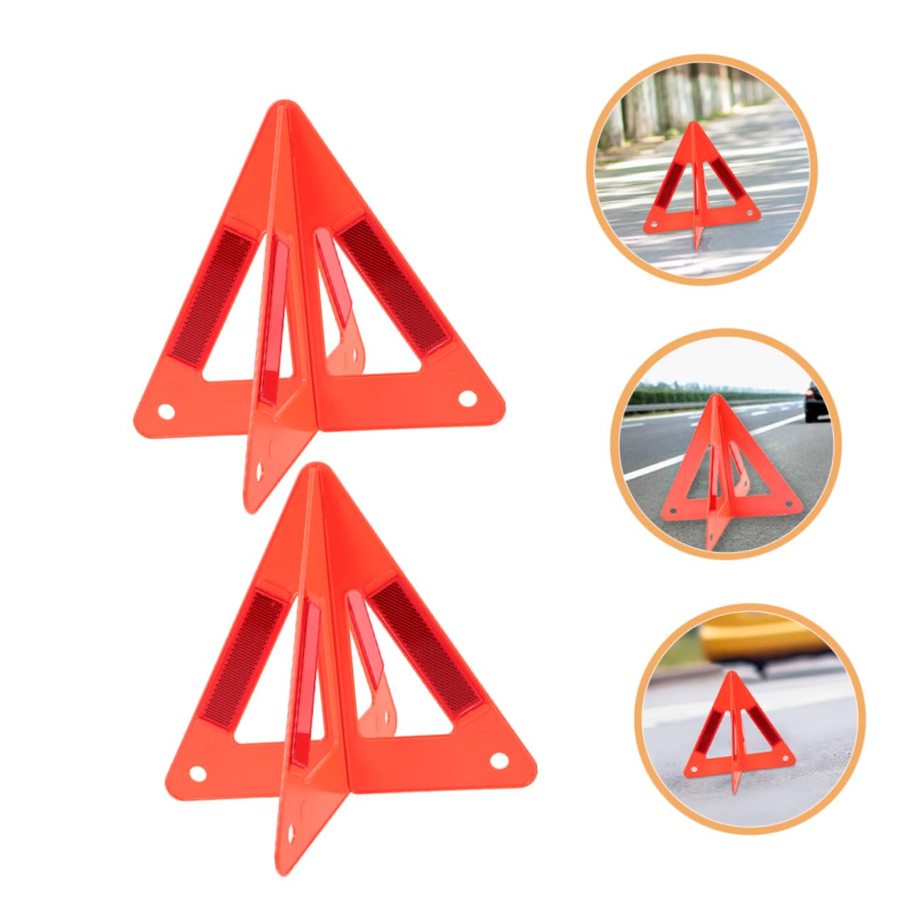 Gatuida Segnale di Avvertimento per Auto Triangoli di Sicurezza Kit di Sicurezza del Veicolo Triangolo di Avvertimento per Auto Triangoli Lungo La Strada Catarifrangenti per Il