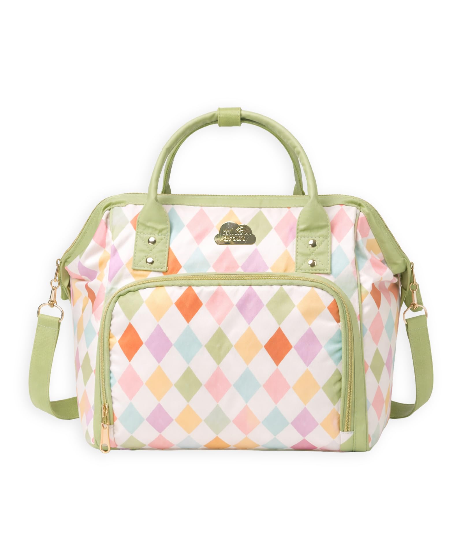 Mi Arcus 2-in-1 Printed Maternity Diaper Bag, Convertible Handbag & Backpack- Multicolor-image-14