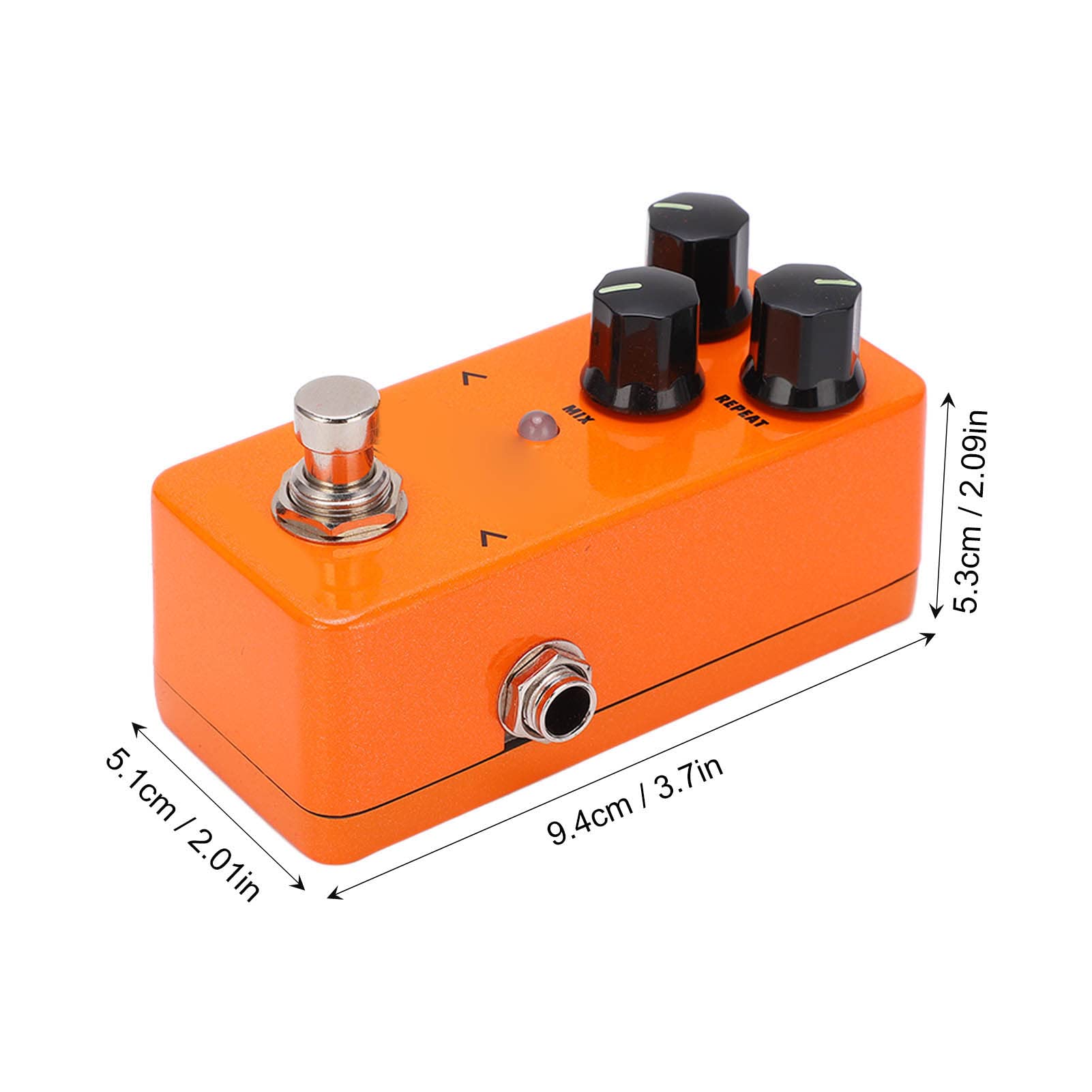 Pedal de Efecto de Guitarra de Metal Duradero Mini con Tonos Transparentes Naranja para Artistas