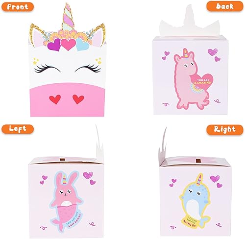 Miniatura 9 de GYQMBT Cajas de San Valentín de unicornio para el aula, tarjetas de San Valentín de unicornio para el día de San Valentín para la escuela, para