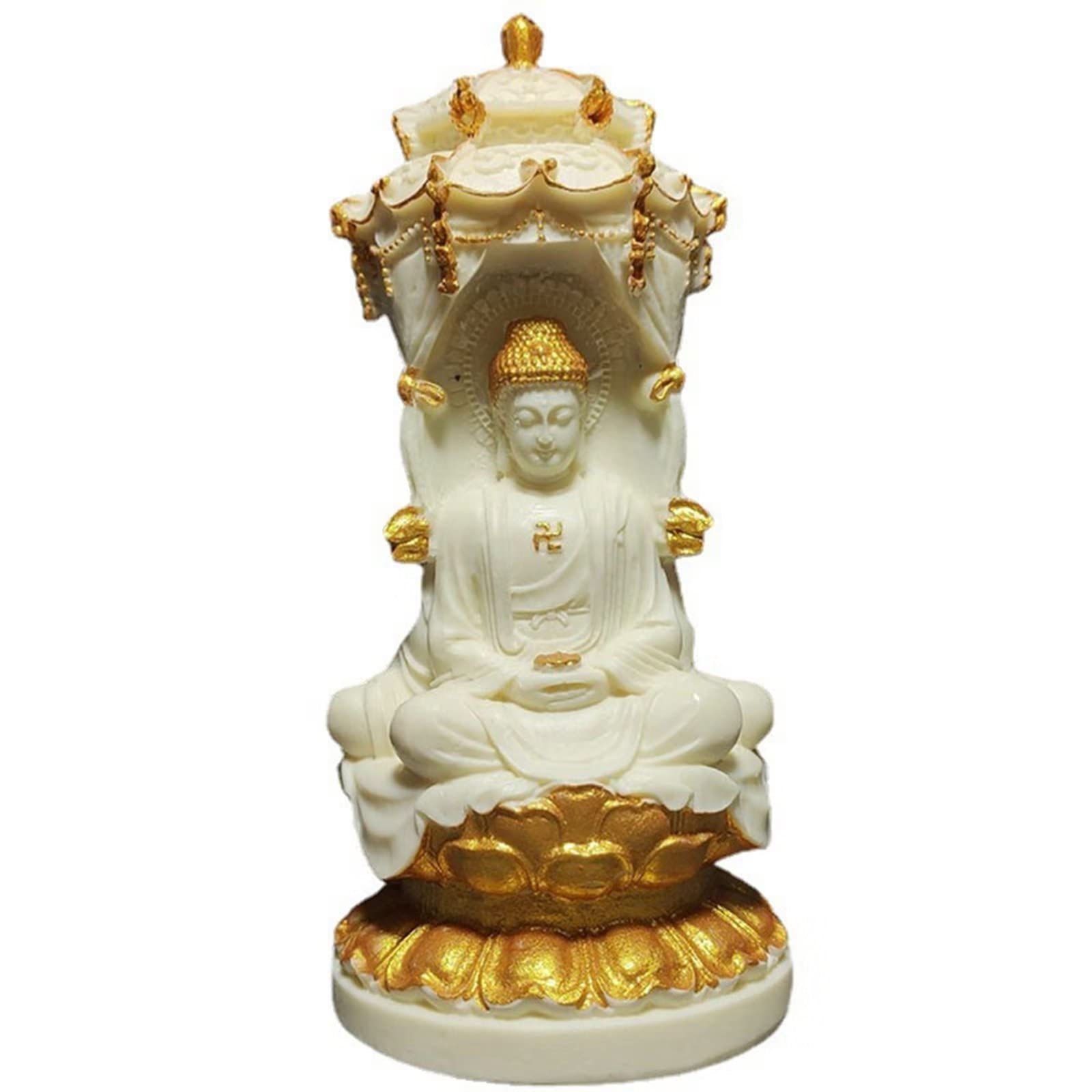 Estatua de Buda Fengshui Pequeña Estatua de Buda, Estatua de Buda Kuanyin-Amitabha-Ksitigarbha de Tres Lados for decoración de la Oficina en el hogar Figuras de Escultura