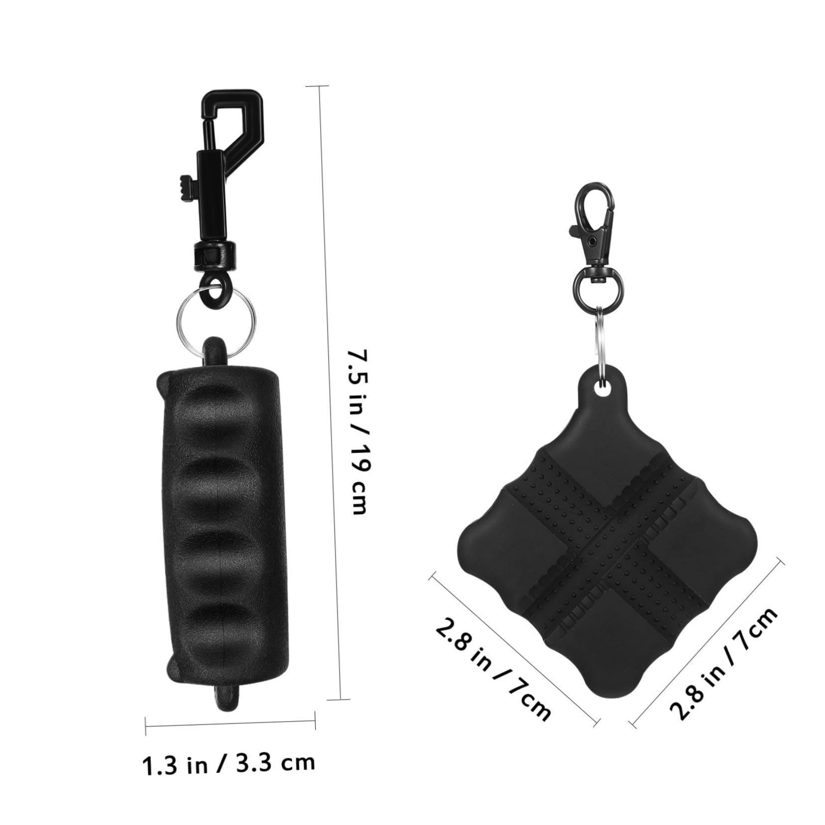 MUSISALY Puller Gripper with Keychain Black Rubber Arrow Removal Tool 2-Piece Set for Archery Enthusiasts for Target Practice and Hunting