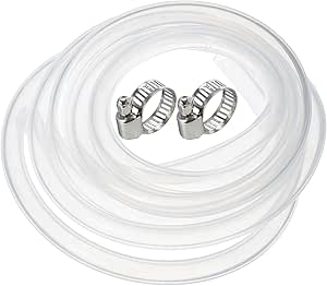 Tuyau Silicone 7mm Intérieur / 9mm Extérieur - 3 Mètres - Transparent Avec Colliers De Serrage