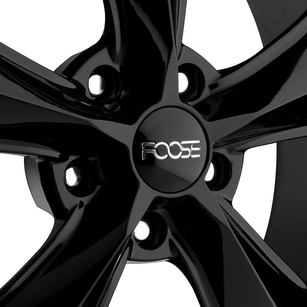 Foose F104 Legend Сustom Wheel - Black with Machined Lip Stripe 18" x 8.5", 34 Offset, 5x120.65 Bolt Pattern, 72.6mm Hub